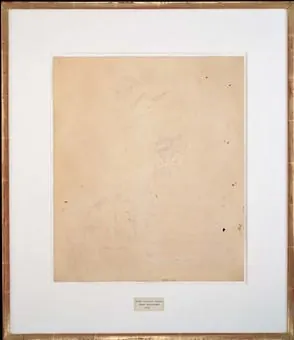 Erased de Kooning Drawing (1953), Robert Rauschenberg.