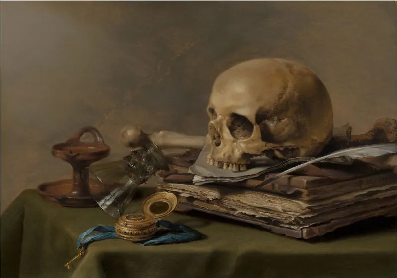 Naturaleza muerta, Pieter Claesz. 1630. Fuente: acá