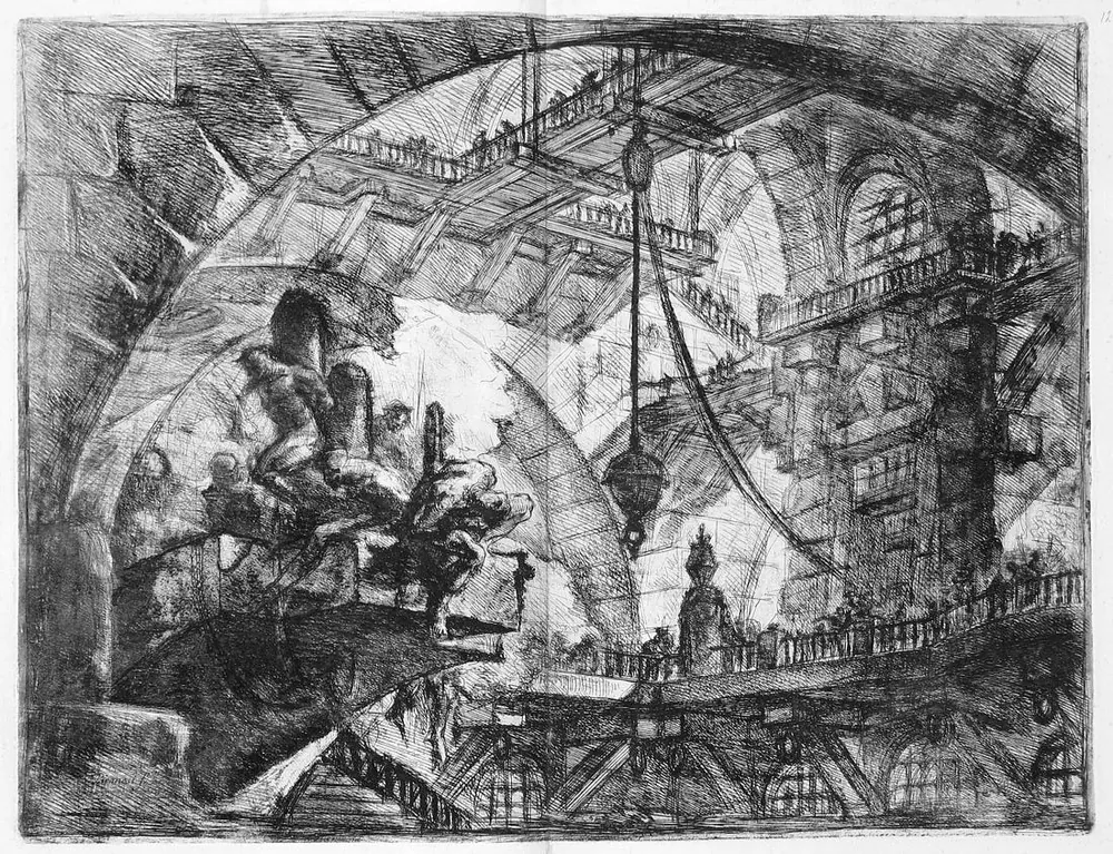 Giovanni Battista Piranesi: Le Carceri d'Invenzione, placa X.