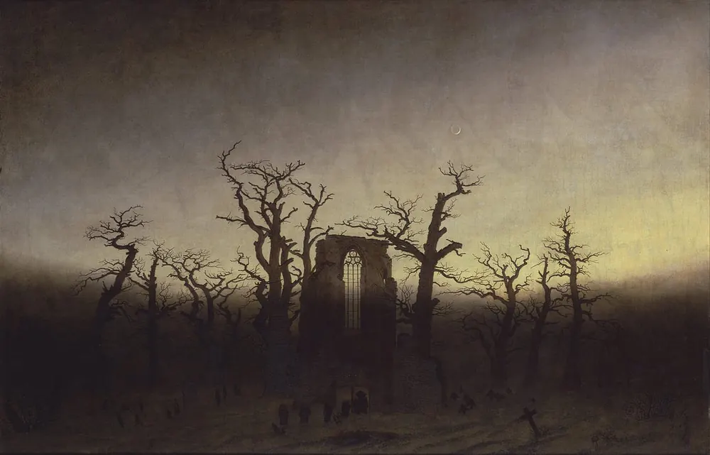 Abadía en el robledal, Caspar David Friedrich, 1809