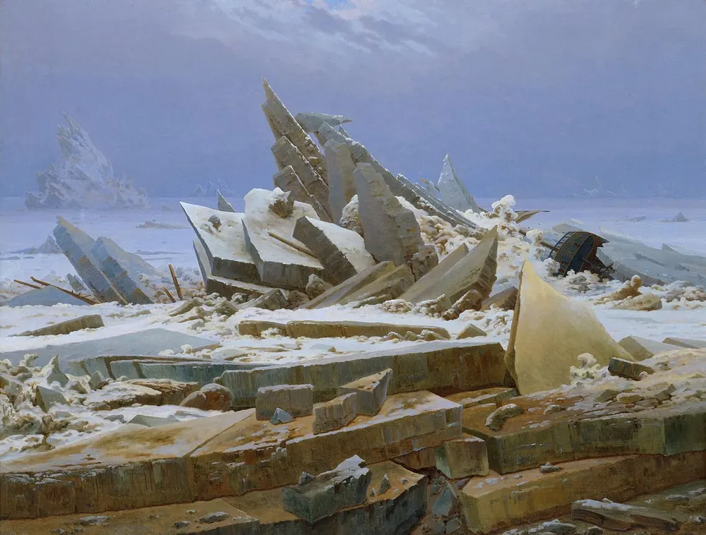 El mar de hielo (El naufragio de la Esperanza), Caspar David Friedrich