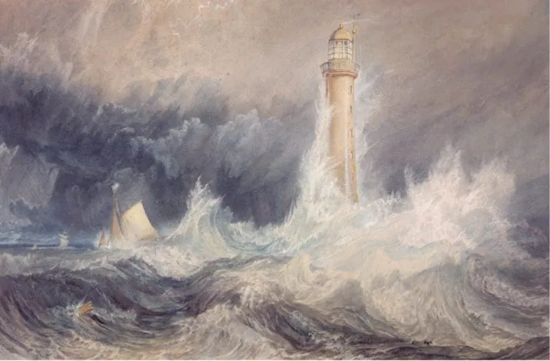 Faro de Bell Rock, J. M. W. Turner (1819). Fuente: acá.